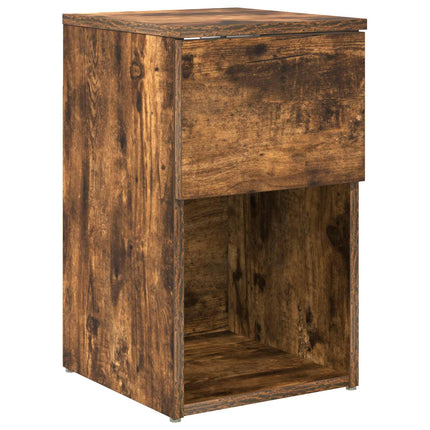 Sängskåp 2 pcs Rökt ek 29 x 31,5 x 49 cm Konstruerat trä
