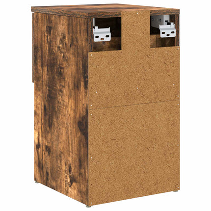 Sängskåp 2 pcs Rökt ek 29 x 31,5 x 49 cm Konstruerat trä