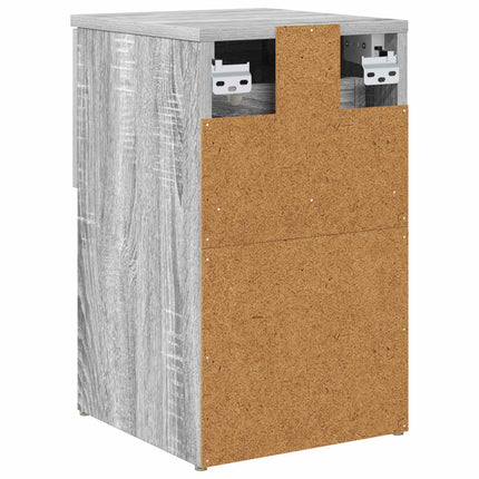 Sängskåp 2 pcs Grå sonoma-ek 29 x 31,5 x 49 cm Konstruerat trä