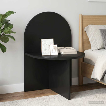 Sängbord 2 pcs Svart ek 48 x 49 x 65 cm Konstruerat trä