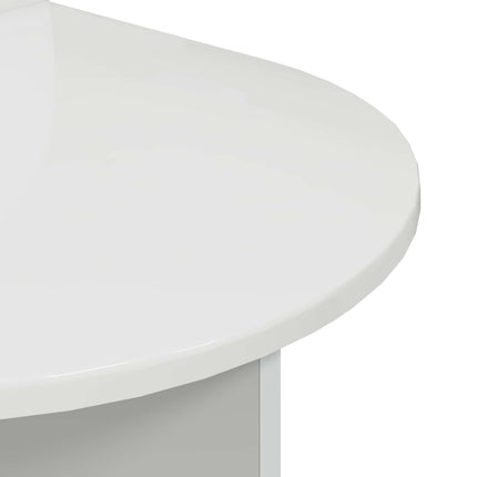 Sängbord 2 pcs Vit högglans 48 x 49 x 65 cm Konstruerat trä