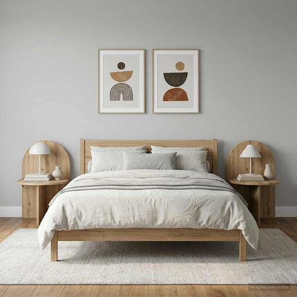 Sängbord 2 pcs Artisan-ek 48 x 49 x 65 cm Konstruerat trä