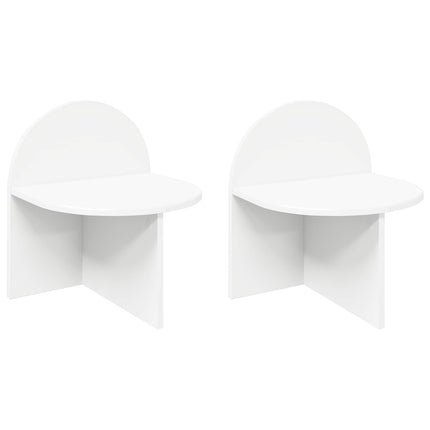 Sängbord 2 pcs Vit 40 x 35,5 x 45,5 cm Konstruerat trä