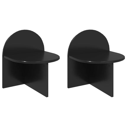 Sängbord 2 pcs Svart ek 40 x 35,5 x 45,5 cm Konstruerat trä