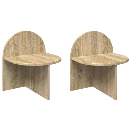 Sängbord 2 pcs Sonoma-ek 40 x 35,5 x 45,5 cm Konstruerat trä