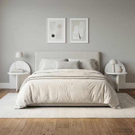 Sängbord 2 pcs Vit högglans 40 x 35,5 x 45,5 cm Konstruerat trä
