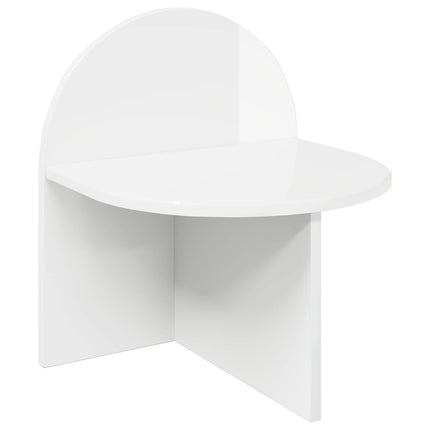 Sängbord 2 pcs Vit högglans 40 x 35,5 x 45,5 cm Konstruerat trä