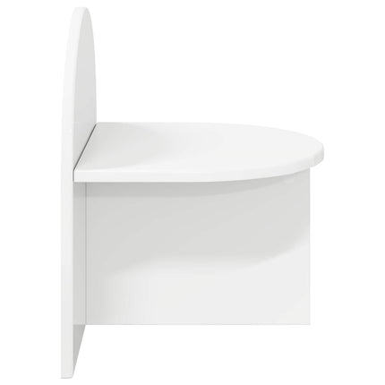 Sängbord 2 pcs Vit högglans 40 x 35,5 x 45,5 cm Konstruerat trä