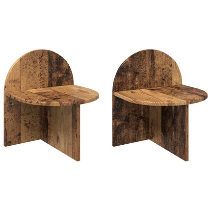 Sängbord 2 st Gammalt trä 40 x 35,5 x 45,5 cm Konstruerat trä