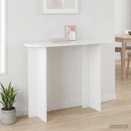 Konsolbord Vit högglans 100 x 39,5 x 75 cm Konstruerat trä