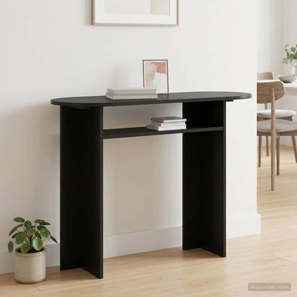 Konsolbord Svart ek 100 x 39,5 x 75 cm Konstruerat trä