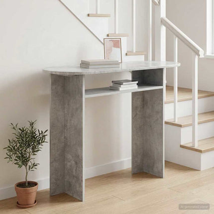 Konsolbord Betonggrå 100 x 39,5 x 75 cm Konstruerat trä