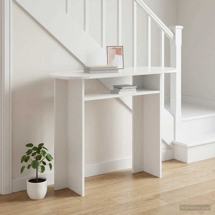 Konsolbord Vit högglans 100 x 39,5 x 75 cm Konstruerat trä