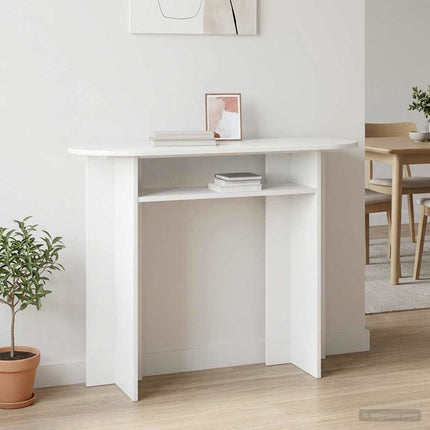 Konsolbord Vit högglans 100 x 39,5 x 75 cm Konstruerat trä