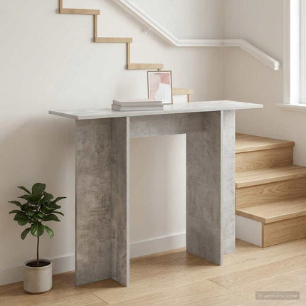 Konsolbord Betonggrå 100 x 30 x 75 cm Konstruerat trä
