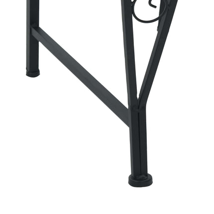 Trädbänk 4-Antal sittplatser 160 x 80 x 89 cm Stål Svart