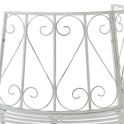 Trädbänk 4-Antal sittplatser 160 x 80 x 89 cm Stål Antik vit