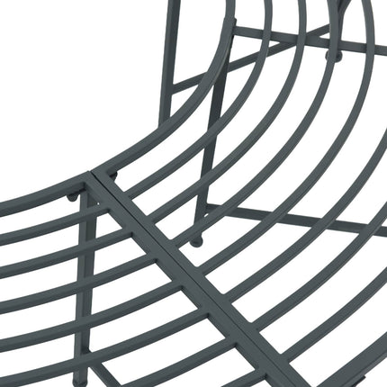 Trädbänk 4-Antal sittplatser 160 x 80 x 44 cm Stål Silvergrå