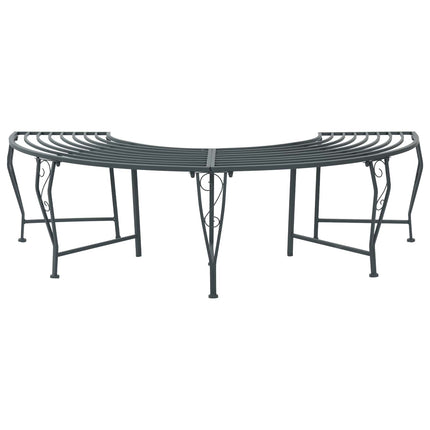 Trädbänk 4-Antal sittplatser 160 x 80 x 44 cm Stål Silvergrå
