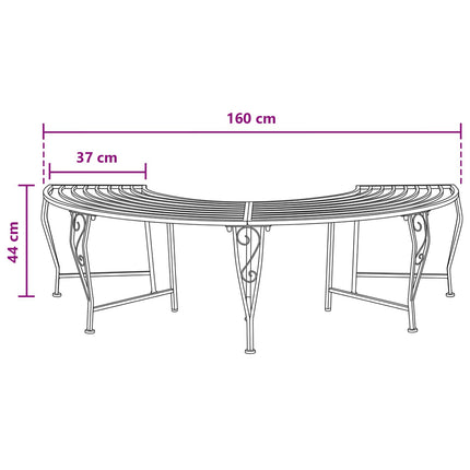 Trädbänk 4-Antal sittplatser 160 x 80 x 44 cm Stål Silvergrå