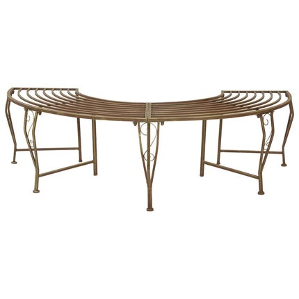 Trädbänk 4-Antal sittplatser 160 x 80 x 44 cm Stål Antik Brun