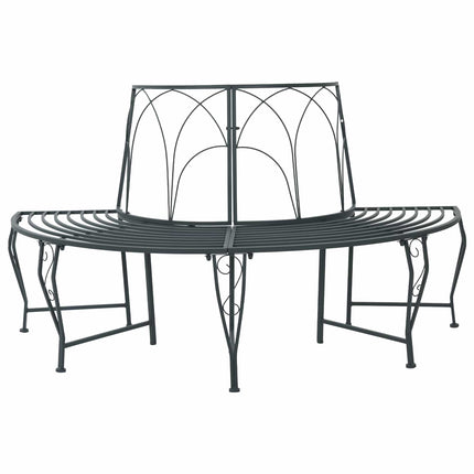 Trädbänk 4-Antal sittplatser 160 x 80 x 89 cm Stål Silvergrå