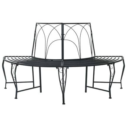 Trädbänk 4-Antal sittplatser 160 x 80 x 89 cm Stål Svart