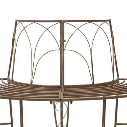 Trädbänk 4-Antal sittplatser 160 x 80 x 89 cm Stål Antikbrun