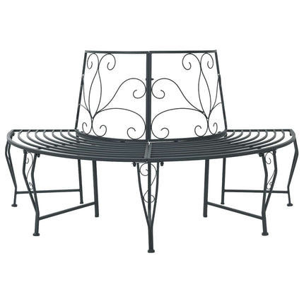 Trädbänk 4-Antal sittplatser 160 x 80 x 89 cm Stål Silvergrå