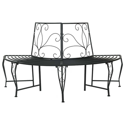 Trädbänk 4-Antal sittplatser 160 x 80 x 89 cm Stål Svart