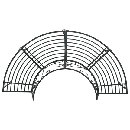 Trädbänk 4-Antal sittplatser 160 x 80 x 89 cm Stål Svart