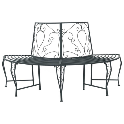 Trädbänk 4-Antal sittplatser 160 x 80 x 89 cm Stål Silvergrå