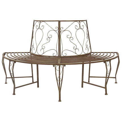 Trädbänk 4-Antal sittplatser 160 x 80 x 89 cm Stål Antikbrun
