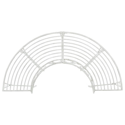 Trädbänk 4-Antal sittplatser 160 x 80 x 89 cm Stål Antik vit