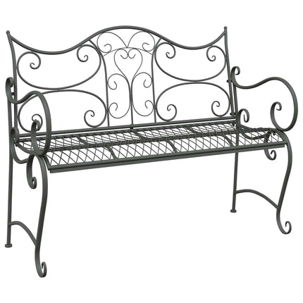 Trädgårdsbänk 2-Antal sittplatser 114 x 56,5 x 90 cm Stål