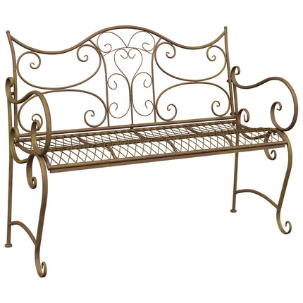 Trädgårdsbänk 2-Antal sittplatser 114 x 56,5 x 90 cm Stål