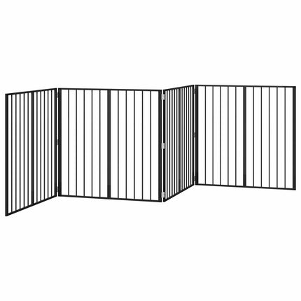 Hundgrind 4 pcs Svart 100 x 100 cm Galvaniserat Stål