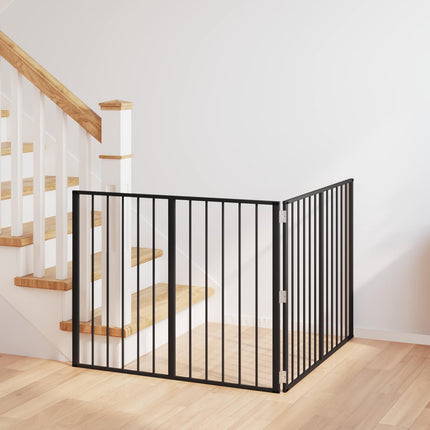 Hundgrind 2 pcs Svart 100 x 80 cm Galvaniserat Stål