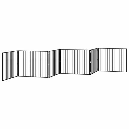 Hundgrind 6 pcs Svart 100 x 80 cm Galvaniserat Stål