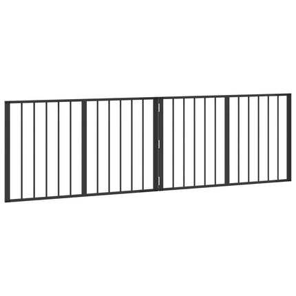 Hundgrind 2 pcs Svart 100 x 60 cm Galvaniserat Stål