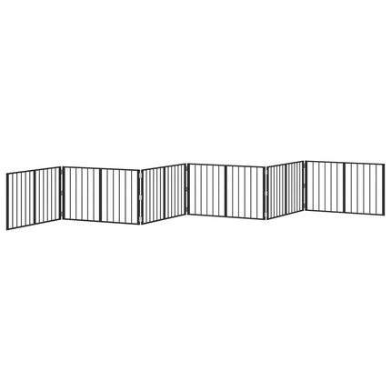 Hundgrind 6 pcs Svart 100 x 60 cm Galvaniserat Stål