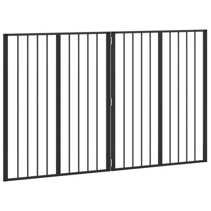 Hundgrind 2 pcs Svart 80 x 100 cm Galvaniserat Stål