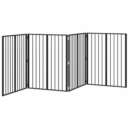 Hundgrind 4 pcs Svart 80 x 100 cm Galvaniserat Stål