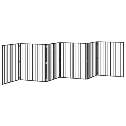 Hundgrind 6 pcs Svart 80 x 100 cm Galvaniserat Stål