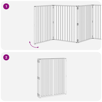 Hundgrind 8 pcs Svart 80 x 100 cm Galvaniserat Stål