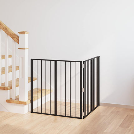 Hundgrind 2 pcs Svart 80 x 80 cm Galvaniserat Stål