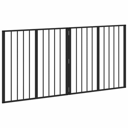 Hundgrind 2 pcs Svart 80 x 80 cm Galvaniserat Stål