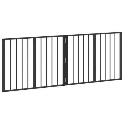Hundgrind 2 pcs Svart 80 x 60 cm Galvaniserat Stål