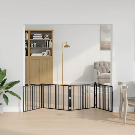 Hundgrind 4 pcs Svart 80 x 60 cm Galvaniserat Stål