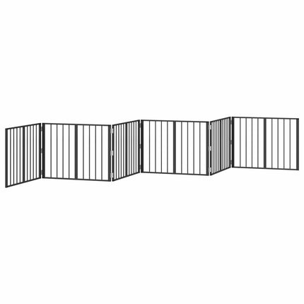 Hundgrind 6 pcs Svart 80 x 60 cm Galvaniserat Stål